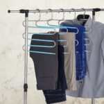 Set 4 umerase pentru pantaloni, 38 x 32,5 x 1 cm, albastru deschis, Relaxdays - imagine 2