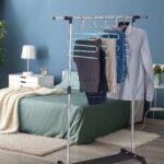 Set 4 umerase pentru pantaloni, 38 x 32,5 x 1 cm, albastru deschis, Relaxdays - imagine 5