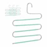 Set 4 umerase pentru pantaloni, 38 x 32,5 x 1 cm, albastru, Relaxdays