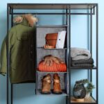 Set 2 organizatoare textile pentru dulap, cu cate 3 compartimente, 2 x 73 x 30 x 30 cm - imagine 5