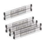 Set 16 piese, organizatoare despartitoare, pentru sertare, reglabile, 8 x 28-53 x 2,5 cm