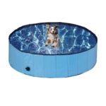 Piscina pentru animale de companie, supapa de golire, pliabila, 30 x 120 cm