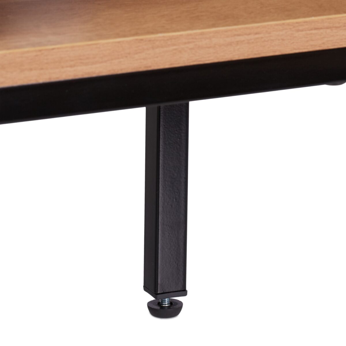 Comoda TV design retro din pal, 2 dulapuri si 2 rafturi, structura metalica, 60 x 120 x 38 cm - imagine 7