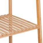 Suport din bambus pentru haine, cu 3 raft, bara umerase, 164 x 78 x 42 cm - imagine 9