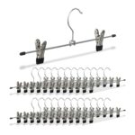 Set 25 umerase metalice, cu 2 cleme, carlig rotativ 360°, 11,5 x 35 x 2 cm