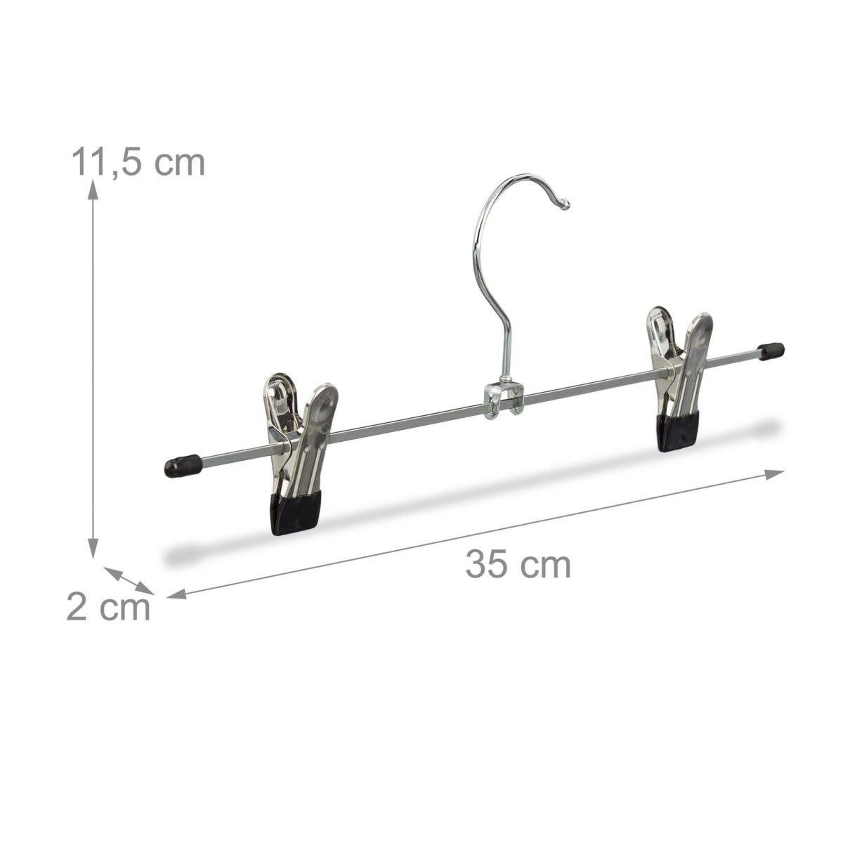 Set 5 umerase din lemn, cu 2 cleme, carlig rotativ 360°, 17 x 37,5 x 2,5 cm - imagine 6