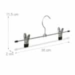 Set 5 umerase din lemn, cu 2 cleme, carlig rotativ 360°, 17 x 37,5 x 2,5 cm - imagine 6