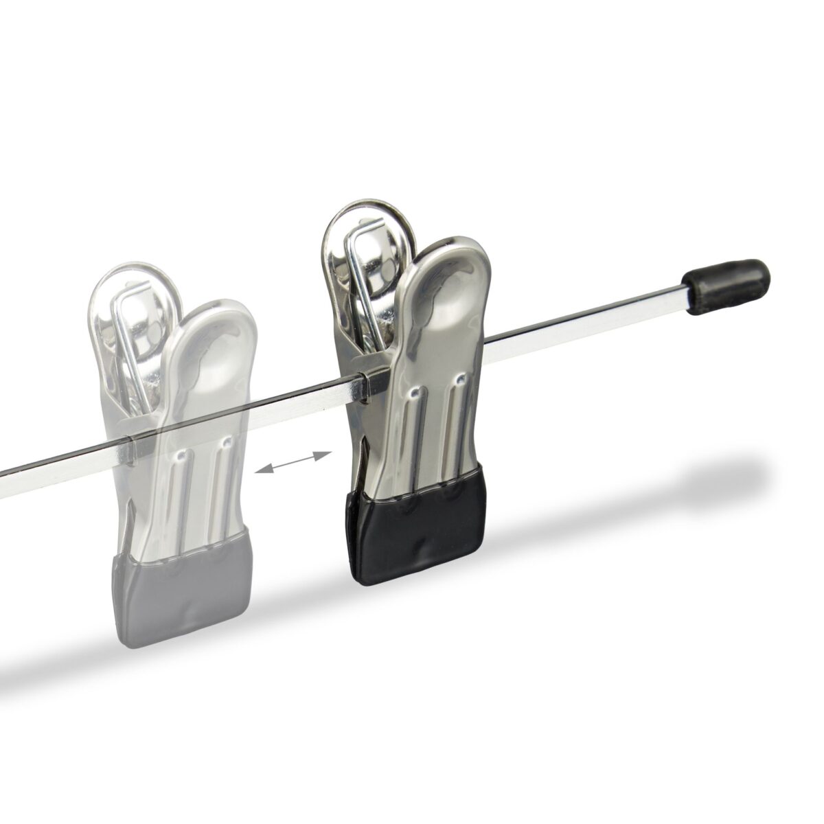 Set 5 umerase din lemn, cu 2 cleme, carlig rotativ 360°, 17 x 37,5 x 2,5 cm - imagine 8