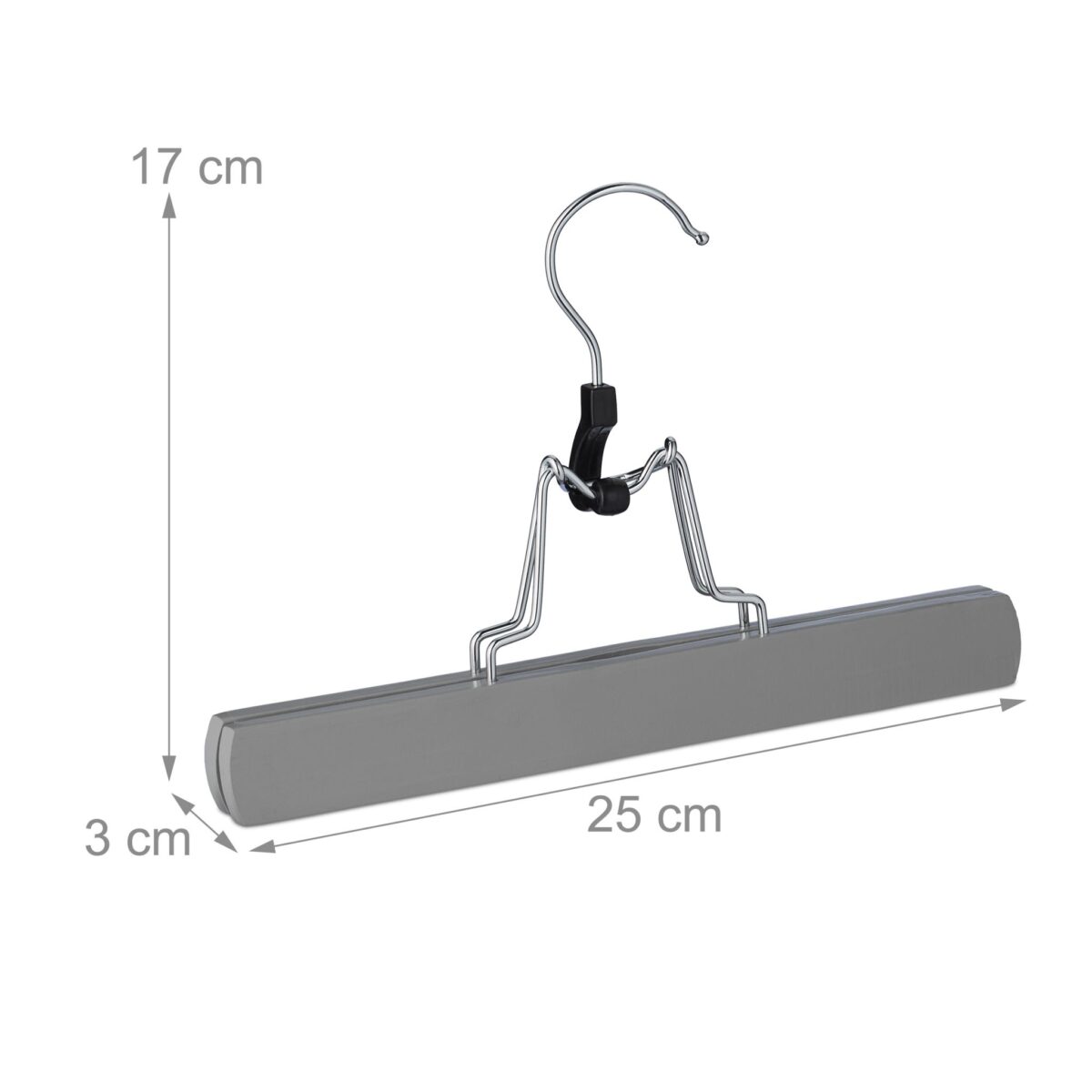 Set 14 umerase, pentru pantaloni/fuste, gri, 17 x 25 x 3 cm - imagine 4