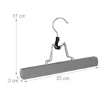 Set 14 umerase, pentru pantaloni/fuste, gri, 17 x 25 x 3 cm - imagine 4
