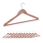 Set 12 umerase pentru haine din lemn cu aspect natural, 23,5 x 45 x 1,2 cm