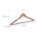 Set 12 umerase pentru haine din lemn cu aspect natural, 23,5 x 45 x 1,2 cm - imagine 4