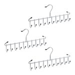 Set 3 umerase metalice cu 12 agatatori, 15 x 35 x 4 cm, Relaxdays