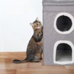 Culcus pentru pisici, cu 3 culcusuri si  suprafata de zgariere pe lateral, 63 x 40 x 40 cm - imagine 2