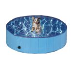 Piscina pentru animale de companie, supapa de golire, pliabila, 30 x 120 cm