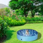 Piscina pentru animale de companie, supapa de golire, pliabila, 30 x 120 cm - imagine 2