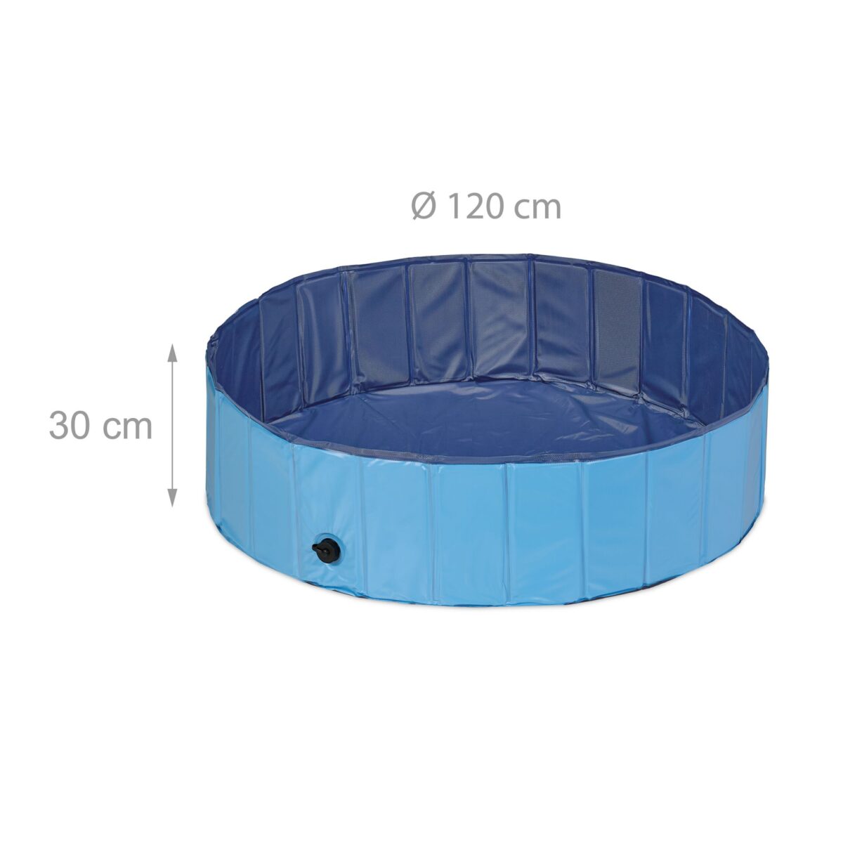 Piscina pentru animale de companie, supapa de golire, pliabila, 30 x 120 cm - imagine 3