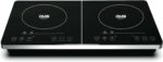 Plita dubla cu inductie, 3500 W, 60 - 240 °C, control tactil cu senzor, temporizator 3 ore, placa din sticla ceramica - imagine 4