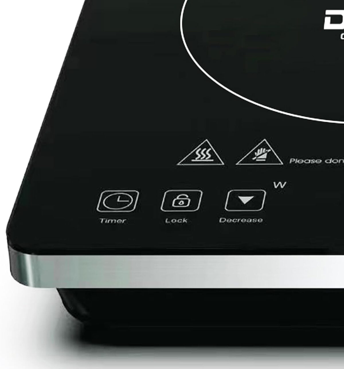Plita dubla cu inductie, 3500 W, 60 - 240 °C, control tactil cu senzor, temporizator 3 ore, placa din sticla ceramica - imagine 2