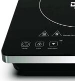 Plita dubla cu inductie, 3500 W, 60 - 240 °C, control tactil cu senzor, temporizator 3 ore, placa din sticla ceramica - imagine 2