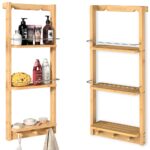 Etajera pentru baie, 3 rafturi, bambus, 70 x 28,5 x 10 cm, maro - imagine 5