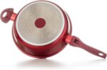 Set oale, tigai si ustensile, 15 piese, capace din sticla, accesorii de bucatarie incluse, pentru suprafete de gatit cu inductie, gaz, electrice, ceramice, rosu - imagine 2