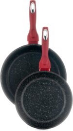 Set oale, tigai si ustensile, 15 piese, capace din sticla, accesorii de bucatarie incluse, pentru suprafete de gatit cu inductie, gaz, electrice, ceramice, rosu - imagine 4