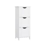 Dulap universal, pentru baie/buatarie, 3 sertare, 32 x 30 x 81 cm, alb mat