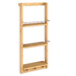 Etajera pentru baie, 3 rafturi, bambus, 70 x 28,5 x 10 cm, maro - imagine 6