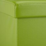 Banca tip taburet, piele ecologica, spatiu depozitare, pliabila, verde, 38 x 114 x 38 cm - imagine 5
