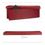 Banca tip taburet, piele ecologica, spatiu depozitare, pliabila, bordo, 38 x 114 x 38 cm - imagine 4