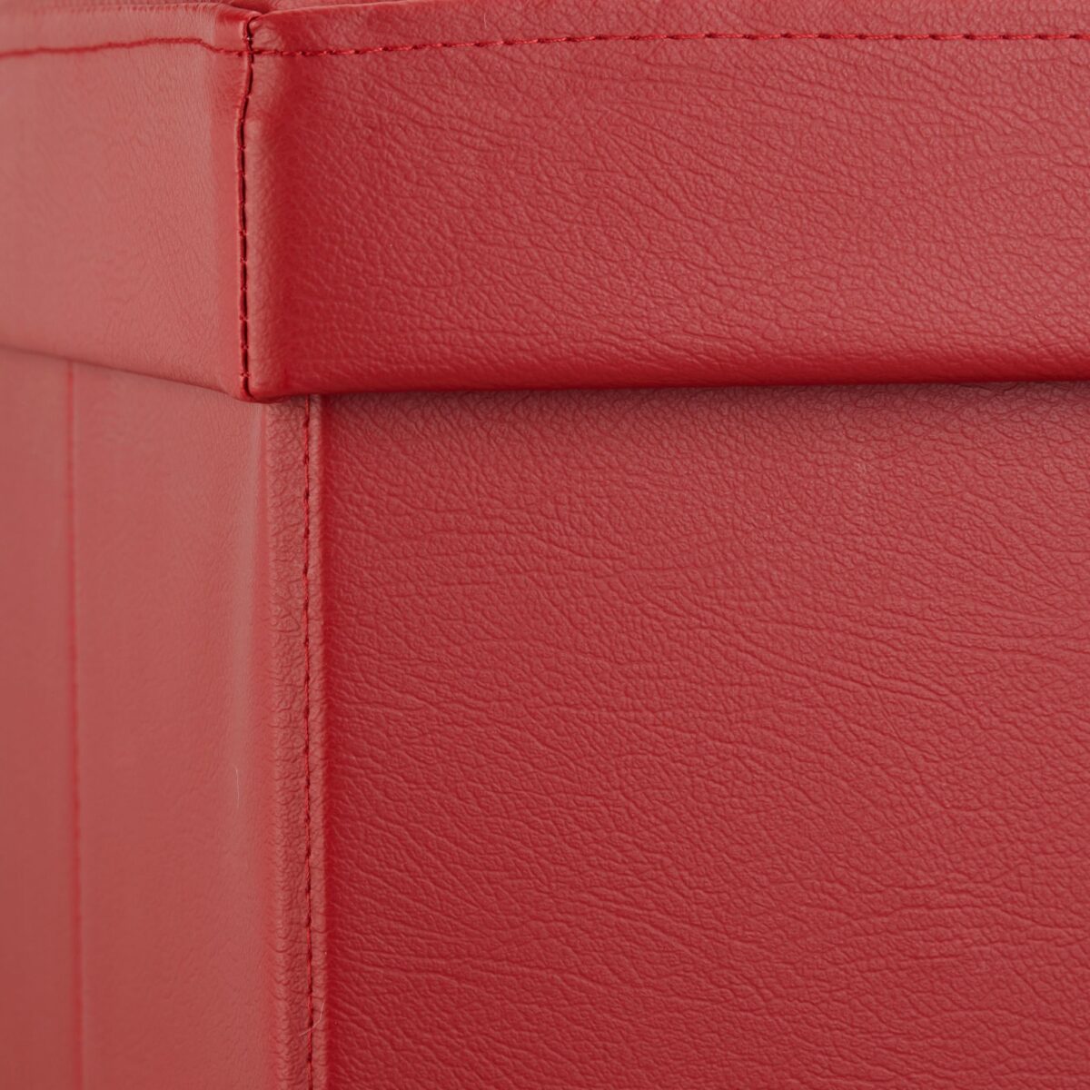 Banca tip taburet, piele ecologica, spatiu depozitare, pliabila, bordo, 38 x 114 x 38 cm - imagine 5