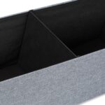 Banca tapitata tip taburet, cu spatiu depozitare, pliabil, antracit, 38 x 114 x 38 cm - imagine 8