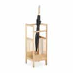 Suport umbrele patrat, din lemn de bambus, 64 x 25 x 26,5 cm