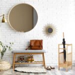 Suport umbrele patrat, din lemn de bambus, 64 x 25 x 26,5 cm - imagine 2
