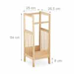Suport umbrele patrat, din lemn de bambus, 64 x 25 x 26,5 cm - imagine 4