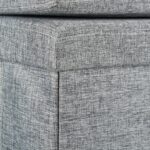 Taburet cu spatar, cu spatiu depozitare, capacitate 300 kg, gri, 73 x 76 x 38 cm - imagine 8