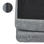 Taburet cu spatar, cu spatiu depozitare, capacitate 300 kg, gri, 73 x 76 x 38 cm - imagine 9