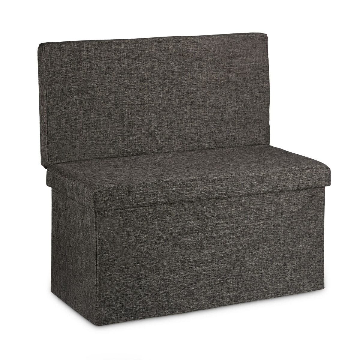 Taburet cu spatar, cu spatiu depozitare, capacitate 300 kg, maro, 73 x 76 x 38 cm - imagine 4