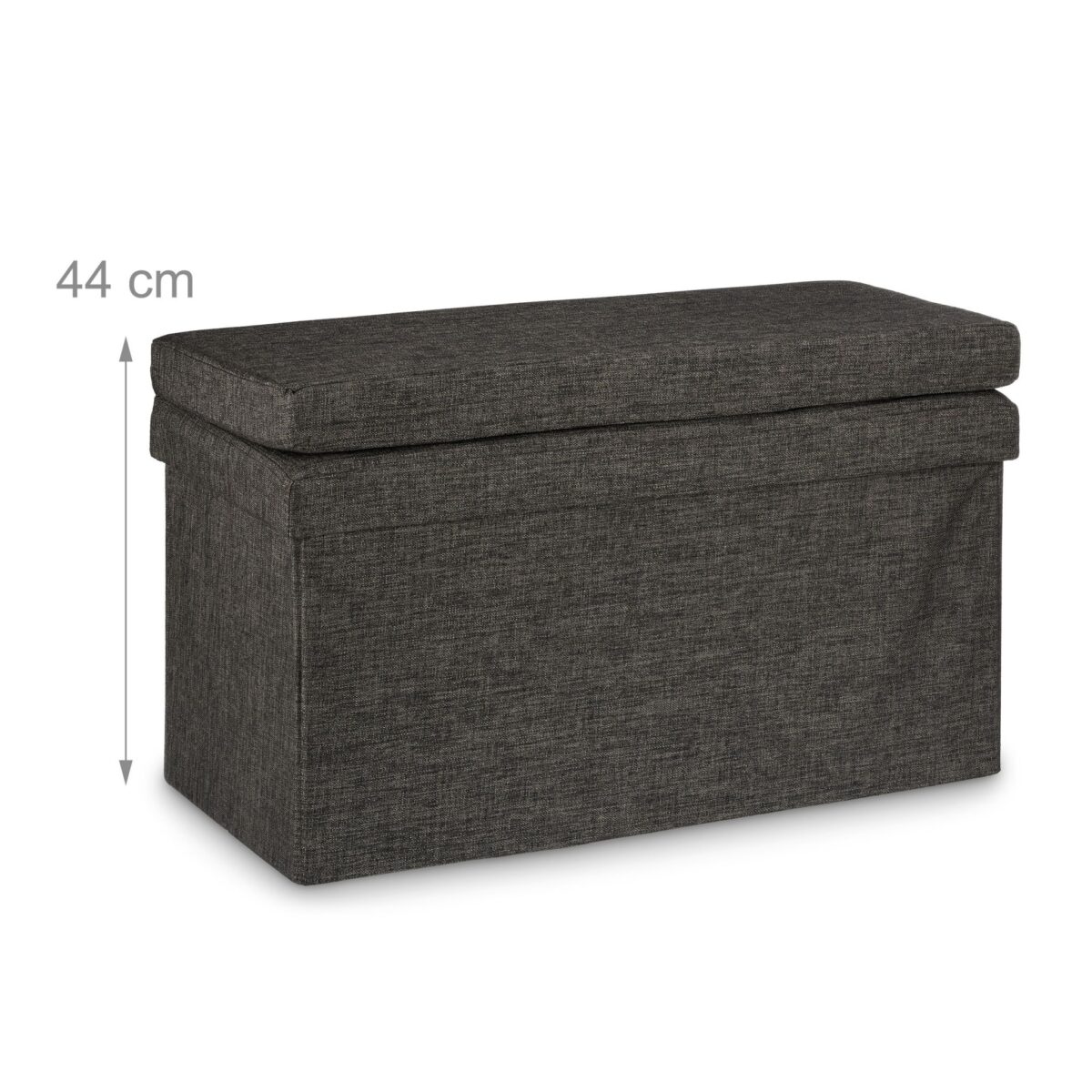 Taburet cu spatar, cu spatiu depozitare, capacitate 300 kg, maro, 73 x 76 x 38 cm - imagine 7
