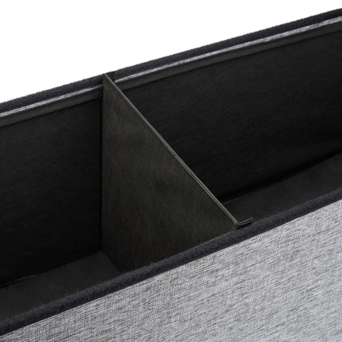 Taburet cu spatar, cu spatiu depozitare, capacitate 300 kg, gri, 73 x 114 x 38 cm - imagine 8