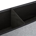 Taburet cu spatar, cu spatiu depozitare, capacitate 300 kg, gri, 73 x 114 x 38 cm - imagine 8