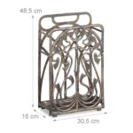 Suport Vintage umbrele, din fonta, tava scurgere apa, 48,5 x 30,5 x 16 cm - imagine 4