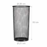 Suport umbrele, din metal, rotund, negru, 52,5 x 16 cm - imagine 2