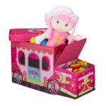 Taburet "Unicorn" cu spatiu depozitare pentru camera copiilor, 33 x 27 x 56 cm
