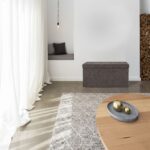 Taburet cu spatiu depozitare, capacitate 300 kg, maro inchis, 38,5 x 75,5 x 37,5 cm - imagine 2