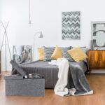 Taburet cu spatiu depozitare, capacitate 300 kg, maro inchis, 38,5 x 75,5 x 37,5 cm - imagine 5