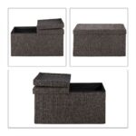 Taburet cu spatiu depozitare, capacitate 300 kg, maro inchis, 38,5 x 75,5 x 37,5 cm - imagine 7