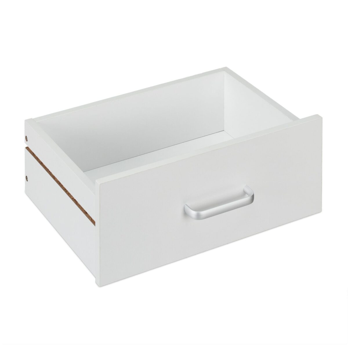 Noptiera cu sertar si raft, MDF, alb, 41,5 x 39 x 31 cm - imagine 2