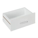 Noptiera cu sertar si raft, MDF, alb, 41,5 x 39 x 31 cm - imagine 2